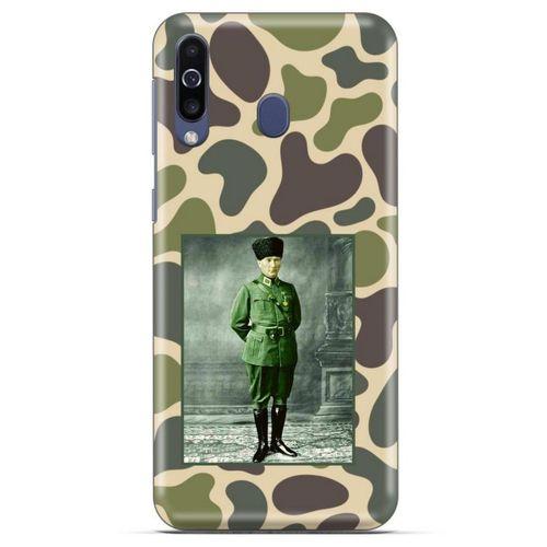 Alcatel 1S Kılıf Atatürk (15) Antişok Kılıf Kamuflaj Kahverengi