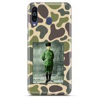 Alcatel 1S Kılıf Atatürk (15) Antişok Kılıf Kamuflaj Kahverengi