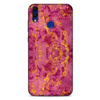 Mermer Desenli (35) Tema Fit Design Kılıf Burgonya Huawei Honor 8C Kılıf