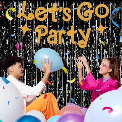 Siyah Ekstra Metalize Parlak Saçaklı Arka Fon Perde