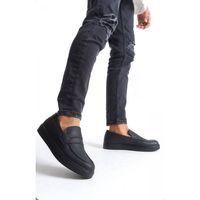 BA0580 Bağcıksız Kuşaklı Yüksek Siyah Taban Erkek Ayakkabı