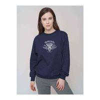American Motor Wild Rides Baskılı Indigo Mavi Kadın Sweatshirt
