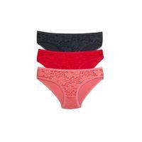 3 Adet Önü Dantelli Transparan Kadın Slip Külot S81