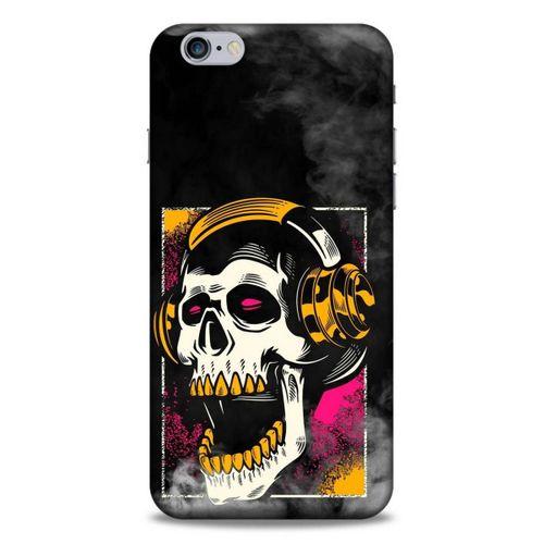 Lopard Apple Iphone 6S Plus Uyumlu Kılıf Tattoo's (10) Full Koruma Kılıfı Turuncu