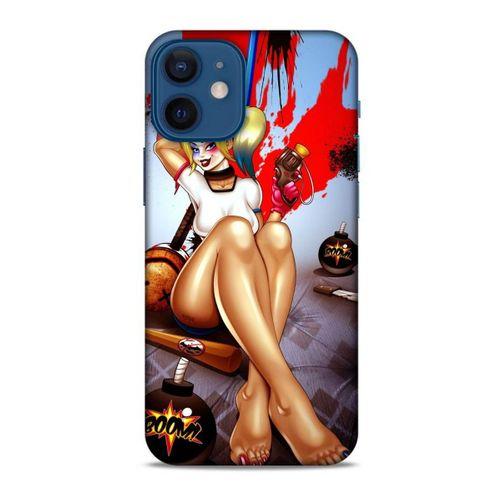 Apple iPhone 12 Mini Uyumlu Kılıf Harley Quinn (37) Silicone Cover Lavanta gül