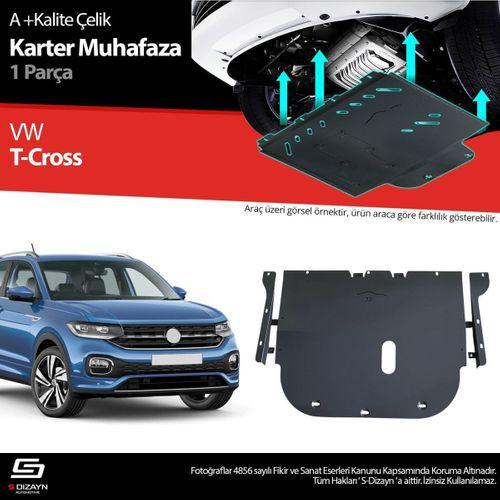 S-Dizayn VW T-Cross Çelik Karter Muhafaza Koruma 2019 Üzeri A+ Kalite