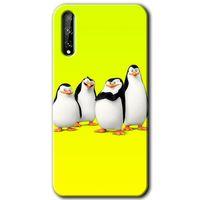 Potkal Hediye Fabrikası Huawei Y8P HD Baskılı Kılıf + 9D Tam Ekran Koruyucu - Penguenler