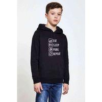 Pubg Eat Sleep Pubg RepeatBaskılı Unisex Çocuk Kapüşonlu Siyah Sweatshirt