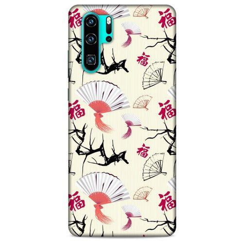 Huawei P30 Pro Kılıf Japonya (44) Tough Armor Kılıf Japon Yelpazesi Çiçeği