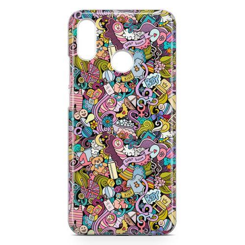Huawei P20 Lite Kılıf Erkek Bebek Giyim Doodle Arka Kapak Koruma Desenli Full Koruyucu