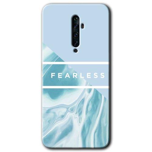 Oppo Reno 2z Kılıf Baskılı Kapak - Fearless + 5D Tam Kaplayan Cam