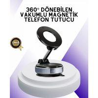 Manyetik Araç Telefon Tutucu 360 Derece Dönebilen Vakumlu Stand