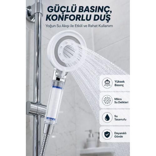 Su Tasarruflu Filtreli Duş Başlığı Yüksek Basınçlı Modern Duş Başlığı