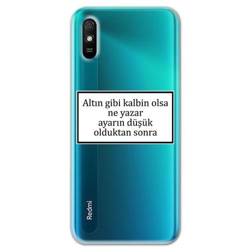 Xiaomi Redmi 9A Kılıf HD Yazı Baskılı Silikon Arka Kapak - Yazı 3
