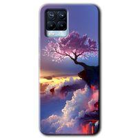 BeRa Aksesuar Realme 8 Pro Kılıf Baskılı Kapak - Wash Red Wall +Tam Kaplayan Mat Seramik