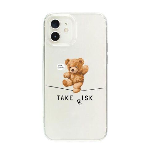 iPhone 12 Take Risk Premium Şeffaf Silikon Kılıf