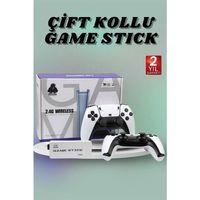 Çift Oyun Kollu 4k Hd Ekran Nostaljik 20.000 Oyunlu Beyaz Game Stick