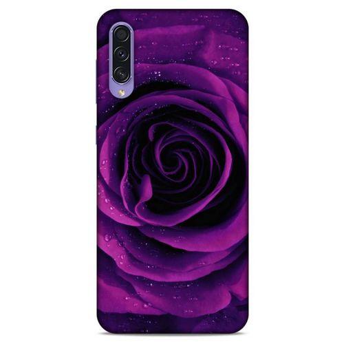 Samsung Galaxy A50s Uyumlu Kılıf Mor Delisi (37) Silicone Cover Gül