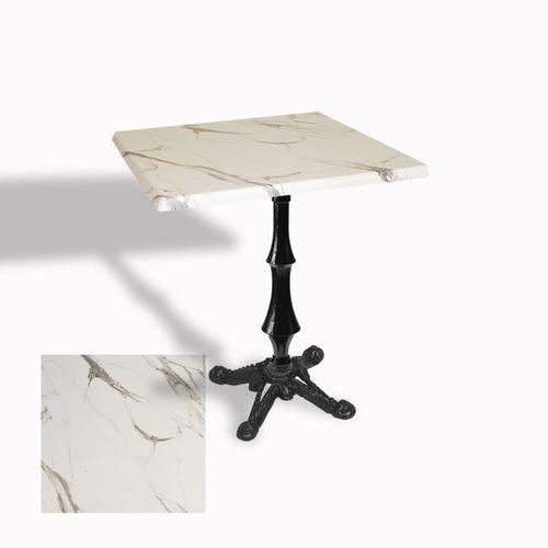 Dockers Çipa 1012 Döküm Ayak Kare Masa 70x70 cm - (Werzalit, Wermodin ve Allzalit Tabla) - Afyon Mermer