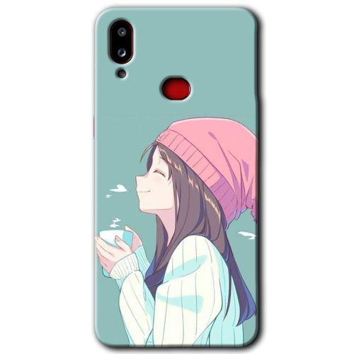 Potkal Hediye Fabrikası Samsung Galaxy A10s HD Baskılı Kılıf + 9D Tam Ekran Koruyucu - Happy Girl