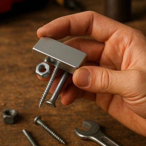 5'li Set: N35 Sınıfı 40x20x5 Mm Köşeli Neodyum Mıknatıs  nikel Kaplama