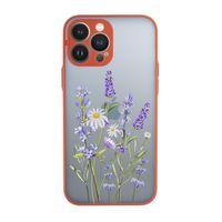 iPhone 13 Pro Max Uyumlu Lavender Desenli Kamera Korumalı Buzlu Şeffaf Lüx Telefon Kılıfı