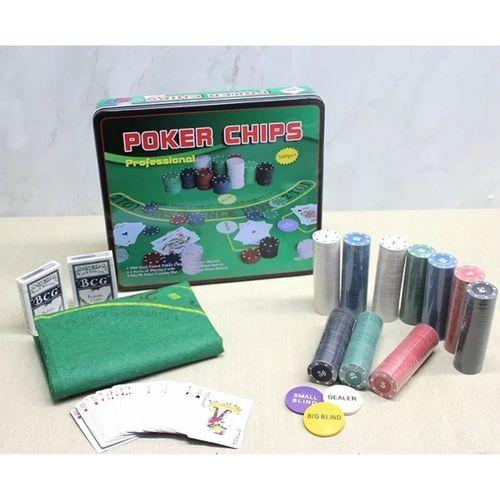 Metal Kutulu 500 Chip Ve 2 Adet İskambil  Kağit Setine Sahip Poker Oyunu Alk3540