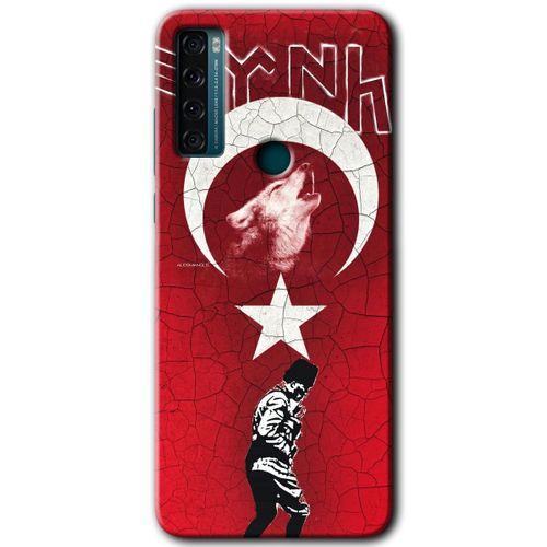 TCL 20 SE Kılıf HD Desen Baskılı Arka Kapak - Bozkurt Atam