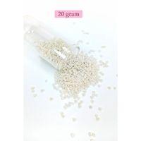 Dökme Cam Kum Boncuk (11/0) 2 mm - 20 Gram - Parlak Beyaz - BNC030