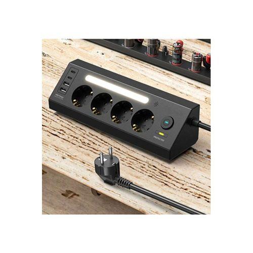 Lp764 Çoklu Gece Lambalı Priz Yüksek Gerilim Korumalı 4’lü Priz 2xusb 2xtype-c Çıkışlı Grup Priz Çoğaltıcı