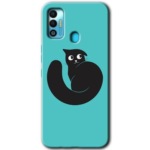 Tecno Spark 7T Kılıf HD Desen Baskılı Arka Kapak - Cat Vector + Kırılmaz Cam