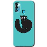 Tecno Spark 7T Kılıf HD Desen Baskılı Arka Kapak - Cat Vector + Kırılmaz Cam