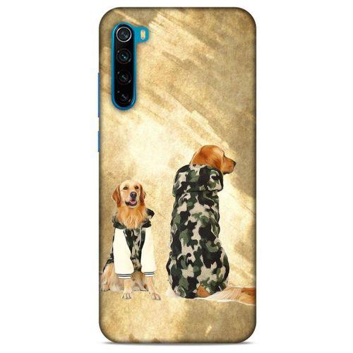 Xiaomi Redmi Note 8T Kılıf Köpek Kıyafetleri (32) Soft Silikon Kılıf Golden Kapişonlu Polar