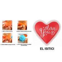 Kalpli Sevgi Mesajlı Cep Sobası,El Isıtıcı,Sıcak Su Torbası Pvc  9Cm