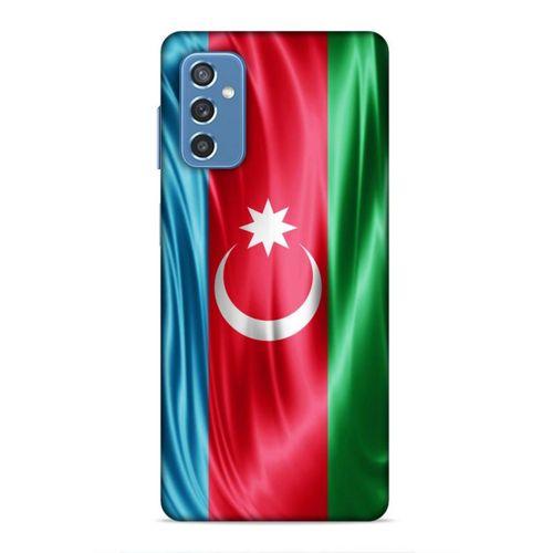 Samsung Galaxy M52 Uyumlu Kılıf Azarbaijan (36) Glitter Kılıf Tam Bayrak