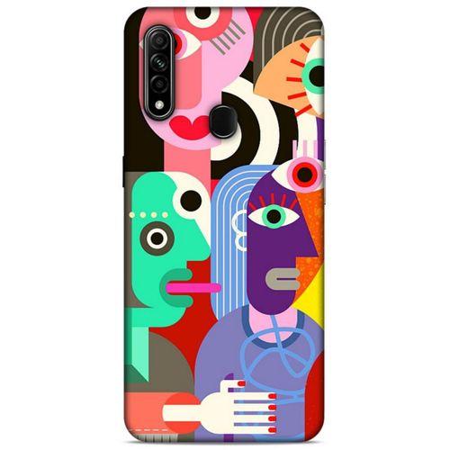 Lopard Oppo A31 Uyumlu Kılıf Soyut Sanat (14) Desenli Lansman Kılıf