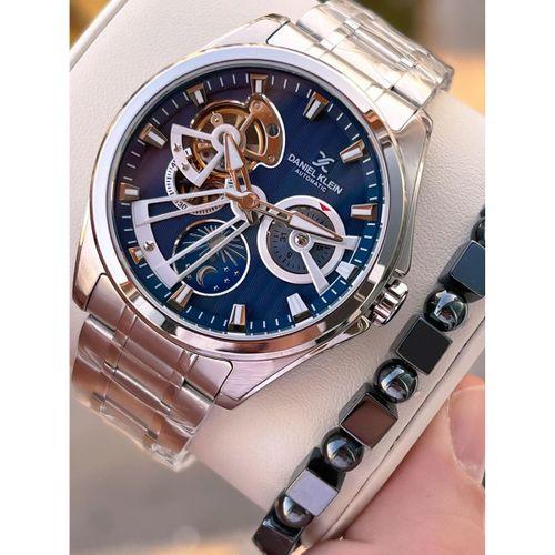 Daniel Klein Otomatik Erkek Kol Saati 30 Metre Suya Dayanıklı Çelik Kordon + Bileklik Hediyeli  VS.BLKT.0702