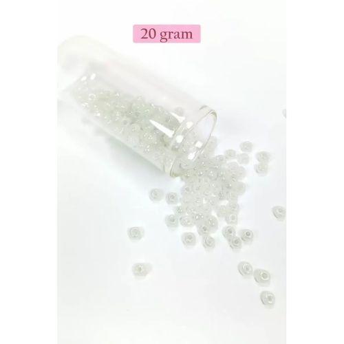 Dökme Cam Kum Boncuk Büyük Boy (6/0) 4 mm - 4 Renk - Toplam 80 Gram - BNC409