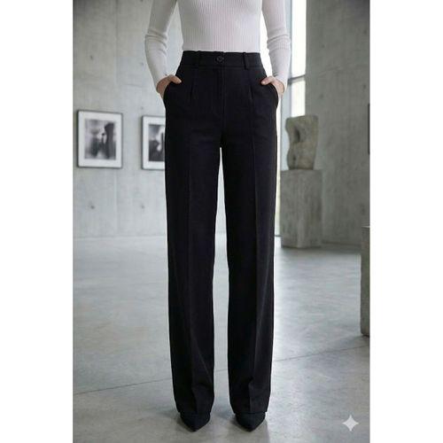 Kadın Yüksel Bel Full Likralı Palazzo Pantolon