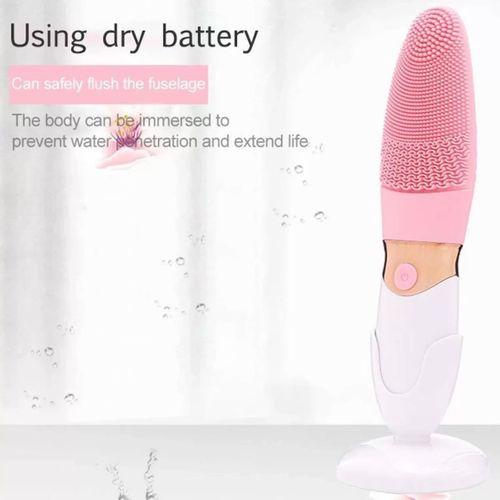 Derin Gözenek Temizliği İçin İnce Kaba Silikon Uçlu Elektrikli Yüz Temizleme Fırçası