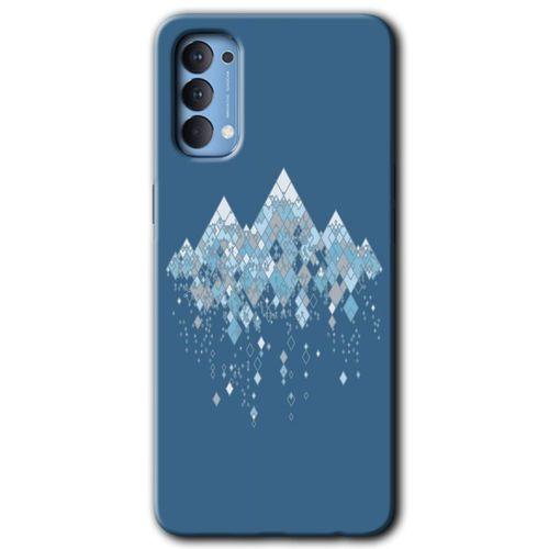 Oppo Reno 4 Kılıf HD Desen Baskılı Arka Kapak - İceberg + Kırılmaz Cam