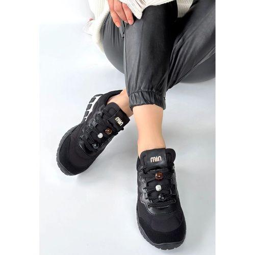 Tues Siyah Nubuk Bağcıklı Spor Ayakkabı