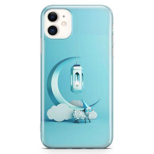 Apple iPhone 11 Kılıf Masa Lambası Mavi Arka Kapak Koruma Desenli Full Koruyucu
