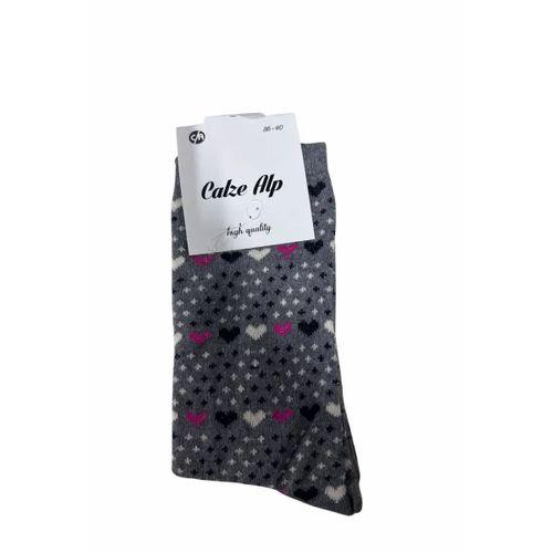 Barış Kalp Desenli Likralı Kadın Soket Çorap 1 Adet