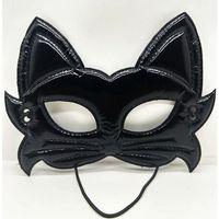 Siyah Renk Kumaş Malzemeden İmal Eva Kedi Maskesi