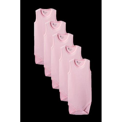 Pembe Askılı Body Zıbın 7-12 YAŞ Çocuklar İçin (5 ADET) Alttan Çıtçıtlı Özel Gereksinimli
