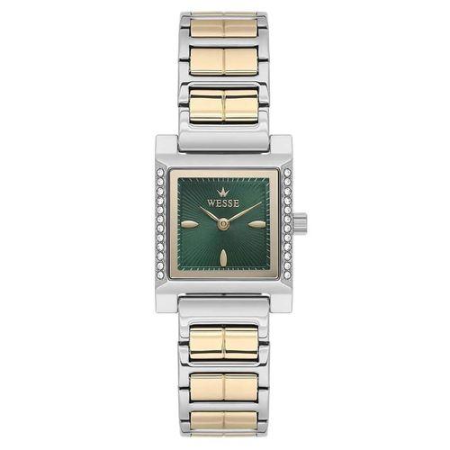 Wesse WWL115203 Quartz Çelik Altın/Gri Yeşil Kadran Kadın Kol Saati