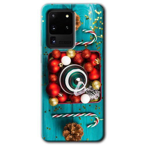 Samsung Galaxy S20 Ultra HD Baskılı Kılıf + 9D Tam Ekran Koruyucu - Christmas