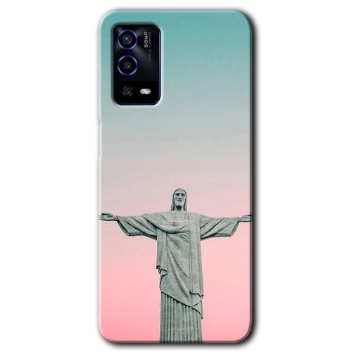 Oppo A55 Kılıf HD Desen Baskılı Arka Kapak + Temperli Cam - Rio