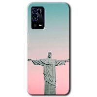Oppo A55 Kılıf HD Desen Baskılı Arka Kapak + Temperli Cam - Rio